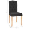 vidaXL Esszimmerst&uuml;hle 4 Stk. Schwarz Stoff