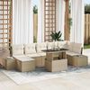 vidaXL Garten-Sofa-Set mit Kissen 8 pcs Beige und Creme
