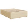 vidaXL Boxspringbett mit Matratze Creme 140x200 cm Stoff