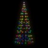 vidaXL LED-Weihnachtsbaum f&uuml;r Fahnenmast 200 LEDs Mehrfarbig 180 cm