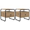 vidaXL Nachttisch 2 Stk. Artisan-Eiche 40 x 39,5 x 40 cm Holzwerkstoff