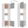 vidaXL Mikrowellenumbauschrank Betongrau 60x57x207 cm Holzwerkstoff