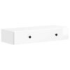 vidaXL Wandmontierter Beistelltisch Hochglanz Wei&szlig; 87,5 x 34,5 x 17 cm