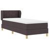 vidaXL Boxspringbett mit Matratze Dunkelbraun 80 x 200 cm Stoff