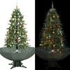 vidaXL Schneiender Weihnachtsbaum mit Schirmfu&szlig; Gr&uuml;n 170 cm