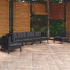 vidaXL 7-tlg. Garten-Lounge-Set mit Kissen Kiefer Massivholz