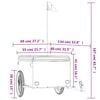 vidaXL Fahrradanh&auml;nger Schwarz 45 kg Eisen