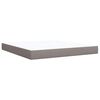 vidaXL Boxspringbett mit Matratze Taupe 180x200 cm Stoff