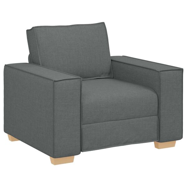 vidaXL Sofa 3 pcs Dunkelgrau 220 x 80 x 84 cm Leinenmischgewebe