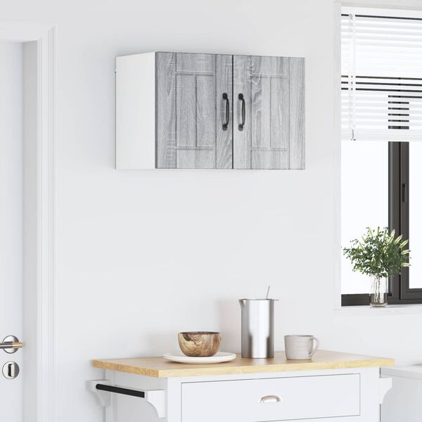 vidaXL K&uuml;chenschrank 2 pcs Graues Sonoma 30 x 31 x 40 cm Holzwerkstoff