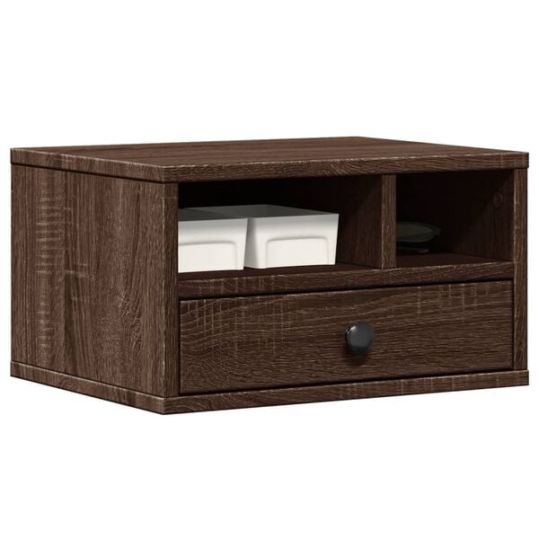 vidaXL Druckerständer Braun Eichen-Optik 40x32x22,5 cm Holzwerkstoff