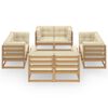 vidaXL 8-tlg. Garten-Lounge-Set mit Kissen Kiefer Massivholz