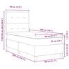 vidaXL Boxspringbett mit Matratze Dunkelbraun 80 x 200 cm Stoff