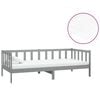 vidaXL Tagesbett mit Matratze 90x200 cm Grau Kiefer Massivholz