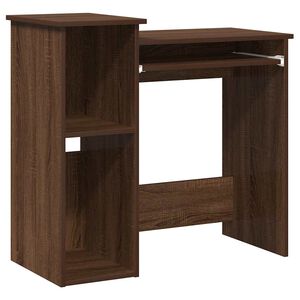 vidaXL Schreibtisch mit Regal Braun Eichen-Optik 84x40x78 cm