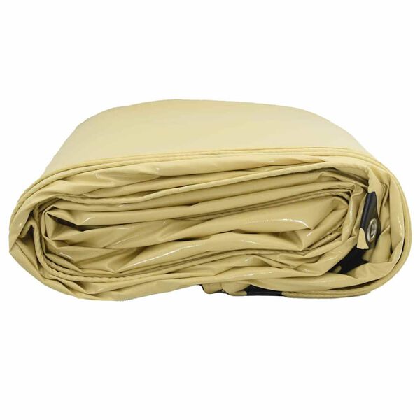 vidaXL Plane 650g / m&sup2; Beige 3 x 5 m Canvas mit PVC-Beschichtung
