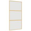 vidaXL Schiebet&uuml;r Golden 102,5x205 cm Matt ESG-Glas und Aluminium