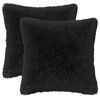 vidaXL Kissen mit Kissen HEERLEN 2 Stk. Schwarz PV Fleece