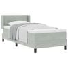 vidaXL Boxspringbett mit Kopfteil Hellgrau 200 x 80 cm Samt