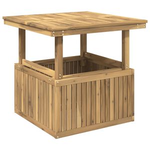 vidaXL Gartenkaffee Tisch aus massivem Akazienholz h&ouml;henverstellbar