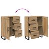 vidaXL Highboard mit Schubladen 2 pcs Artisan-Eiche 69,5 x 34 x 180 cm