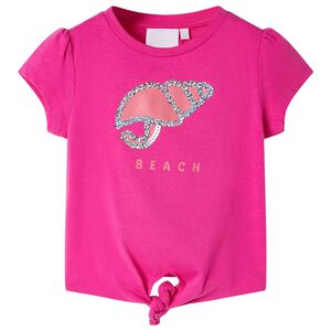 vidaXL Kinder-T-Shirt Dunkelrosa 116