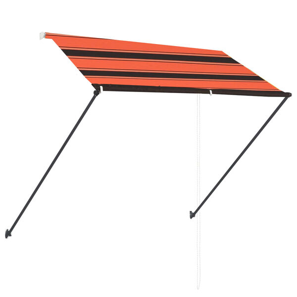 vidaXL Einziehbare Markise mit LED 250&times;150 cm Orange und Braun