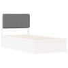 vidaXL Bettgestell mit gepolstertem Kopfteil Hellgrau 90 x 200 cm