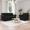 vidaXL Sofa Set 2 pcs Schwarz 175 x 82 x 80 cm Stoff