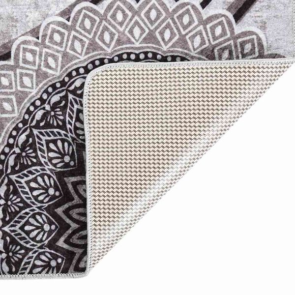 vidaXL Teppich Waschbar 80x300 cm Mehrfarbig Rutschfest