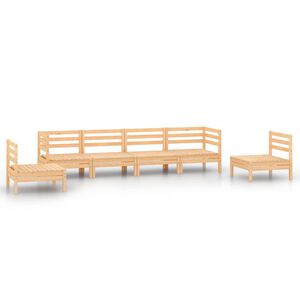 vidaXL 6-tlg. Garten-Lounge-Set Kiefer Massivholz