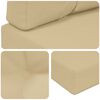 vidaXL Sofakissen f&uuml;r drau&szlig;en 2 pcs Beige Polyester