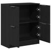 vidaXL Sideboard Schwarz Eichen-Optik 60 x 30 x 70 cm Holzwerkstoff