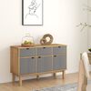 vidaXL Sideboard OTTA Braun&Grau 114x43x73,5 cm Massivholz Kiefer