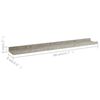 vidaXL Wandregale 4 Stk. Betongrau 40x9x3 cm