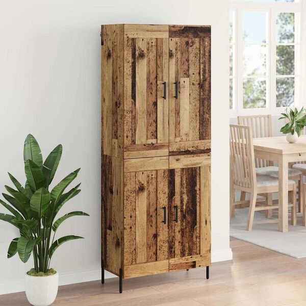 vidaXL Highboard 2 pcs Altholz Holzwerkstoff