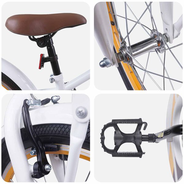 vidaXL Kinderfahrrad 20 Zoll f&uuml;r 6-11 Jahre alt Wei&szlig;