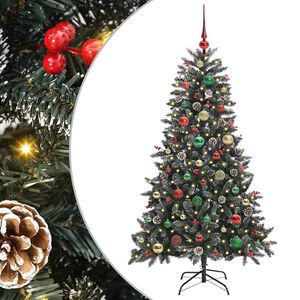 vidaXL K&uuml;nstlicher Weihnachtsbaum Gr&uuml;n 150 cm PVC, Plastik und Stahl