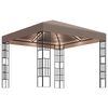 vidaXL Pavillon mit LED-Lichterkette 3x3 m Taupe