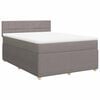 vidaXL Boxspringbett mit Matratze Taupe 140x190 cm Stoff