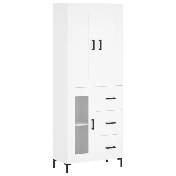 vidaXL Highboard Wei&szlig; 69,5x34x180 cm Holzwerkstoff