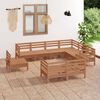 vidaXL 9-tlg. Garten-Lounge-Set Massivholz Kiefer Honigbraun
