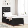 vidaXL Boxspringbett mit Matratze Schwarz 80 x 200 cm Stoff