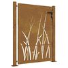 vidaXL Gartentor 100x125 cm Cortenstahl Gras-Design