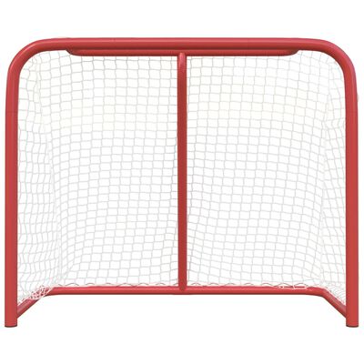 vidaXL Hockey-Tor Rot und Weiß 183x71x122 cm Polyester