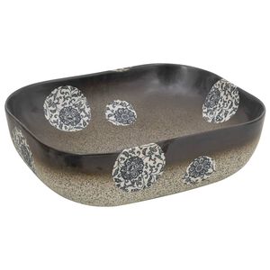 vidaXL Aufsatzwaschbecken Mehrfarbig Rechteckig 48x37,5x13,5cm Keramik