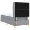 vidaXL Boxspringbett mit Matratze Hellgrau 200 x 90 cm Stoff