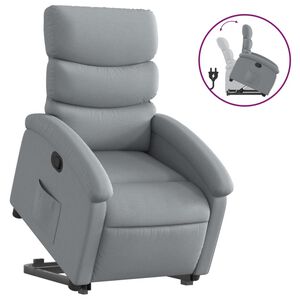 vidaXL Massagesessel mit Aufstehhilfe Braun Stoff