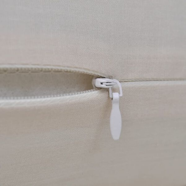 4 beige Kissenbez&uuml;ge Baumwolle 40 x 40 cm