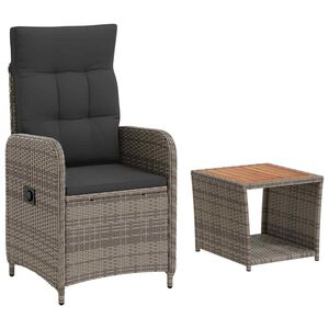 vidaXL Garten-Lounge-Set 2 stk. Hellgrau und Dunkelgrau
